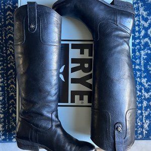 Frye Melissa Tall Riding Boots - Black WITH BOX